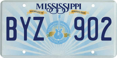 MS license plate BYZ902