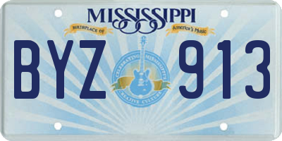 MS license plate BYZ913