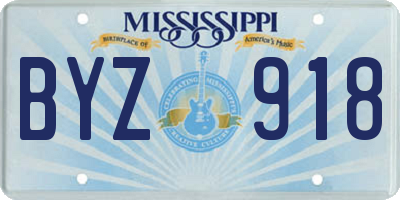 MS license plate BYZ918