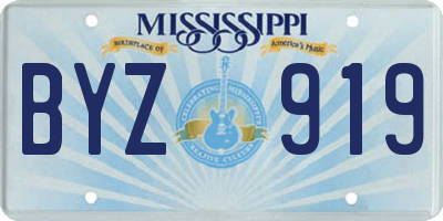 MS license plate BYZ919