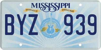 MS license plate BYZ939