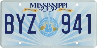 MS license plate BYZ941