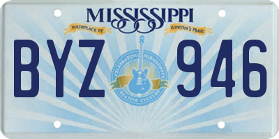 MS license plate BYZ946