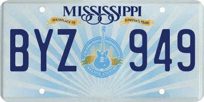 MS license plate BYZ949