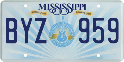 MS license plate BYZ959