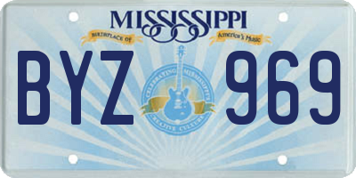 MS license plate BYZ969