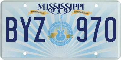 MS license plate BYZ970