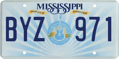MS license plate BYZ971