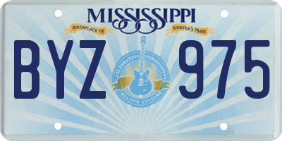 MS license plate BYZ975