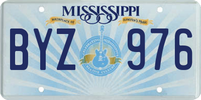 MS license plate BYZ976