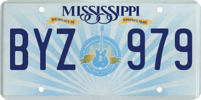 MS license plate BYZ979