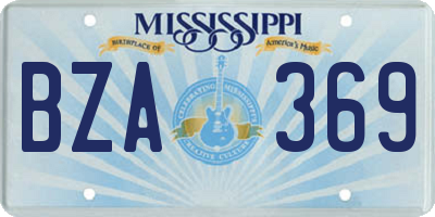 MS license plate BZA369
