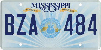 MS license plate BZA484