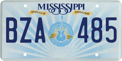 MS license plate BZA485