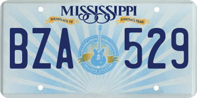 MS license plate BZA529