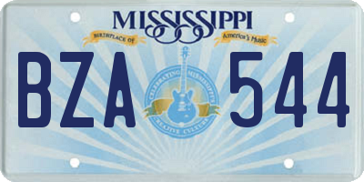 MS license plate BZA544
