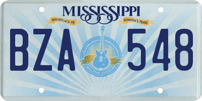 MS license plate BZA548