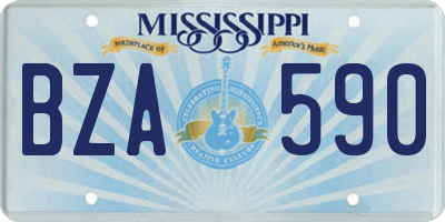 MS license plate BZA590