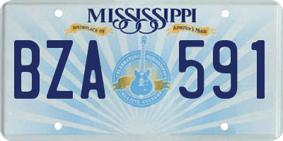 MS license plate BZA591