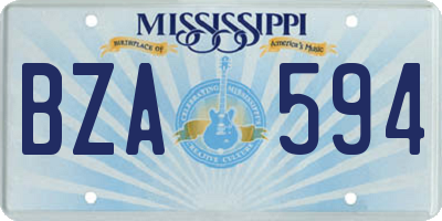 MS license plate BZA594