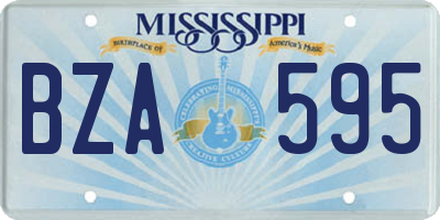 MS license plate BZA595
