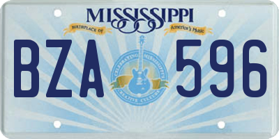 MS license plate BZA596