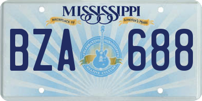 MS license plate BZA688