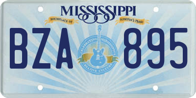 MS license plate BZA895