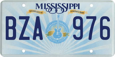 MS license plate BZA976