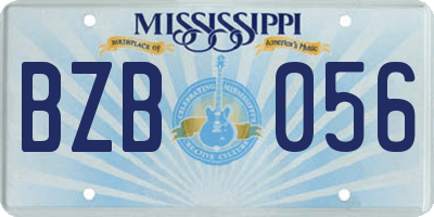 MS license plate BZB056