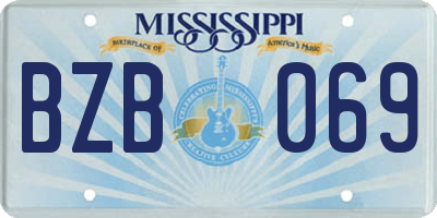 MS license plate BZB069