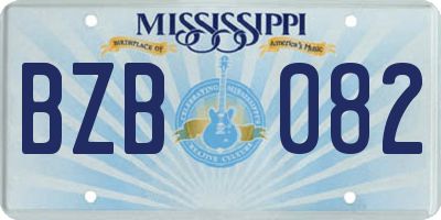 MS license plate BZB082