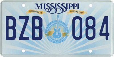 MS license plate BZB084
