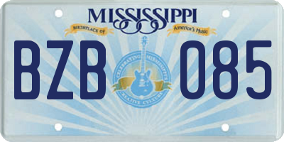 MS license plate BZB085