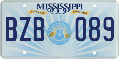 MS license plate BZB089
