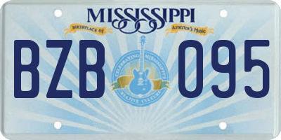 MS license plate BZB095