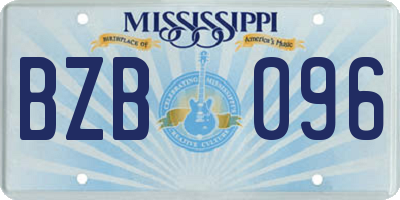 MS license plate BZB096