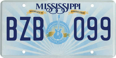 MS license plate BZB099