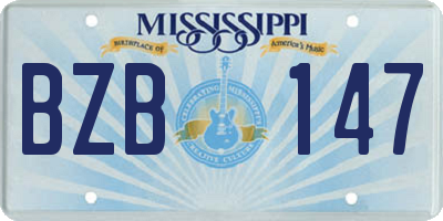 MS license plate BZB147