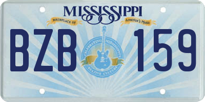 MS license plate BZB159
