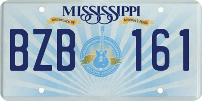 MS license plate BZB161