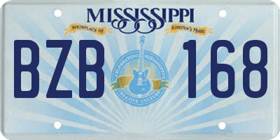 MS license plate BZB168