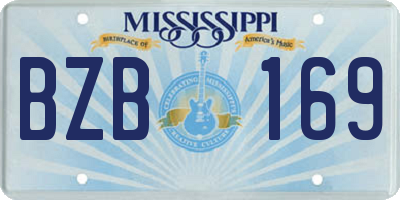 MS license plate BZB169