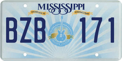 MS license plate BZB171