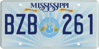 MS license plate BZB261