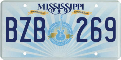 MS license plate BZB269