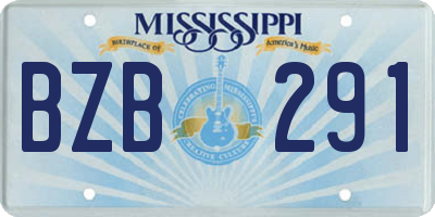 MS license plate BZB291