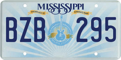 MS license plate BZB295