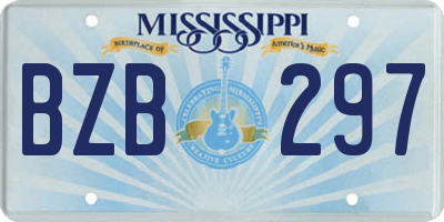 MS license plate BZB297