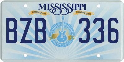 MS license plate BZB336